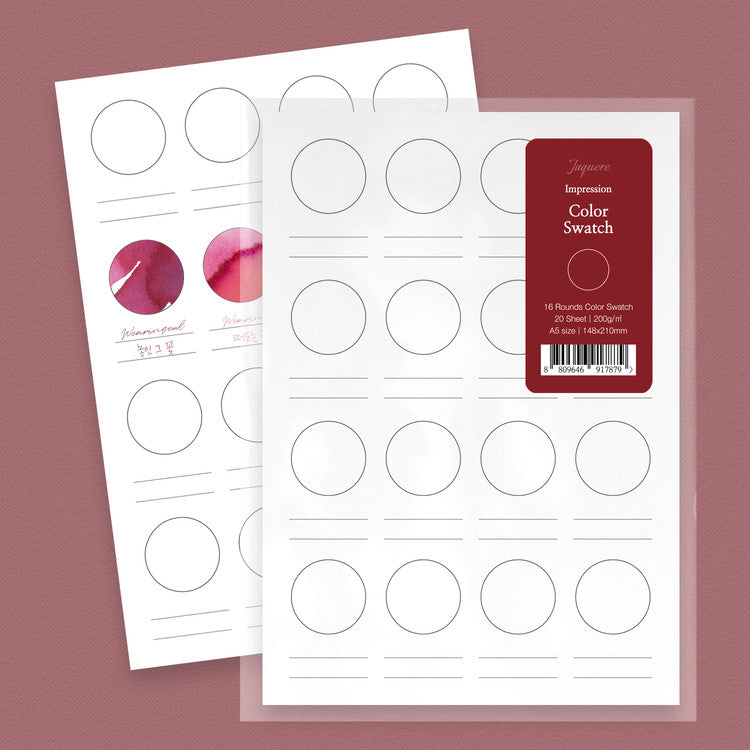 Wearingeul - Jaquere Impression Ink Color Swatch Paper A5 (20 sheets)