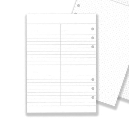 Wearingeul - Jaquere Reservoir 6 Ring Diary Refill A5 (50 sheets)