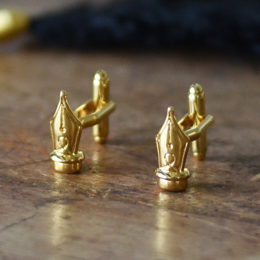 Men's Cuff Links Button Pentip (Silver/Gold)