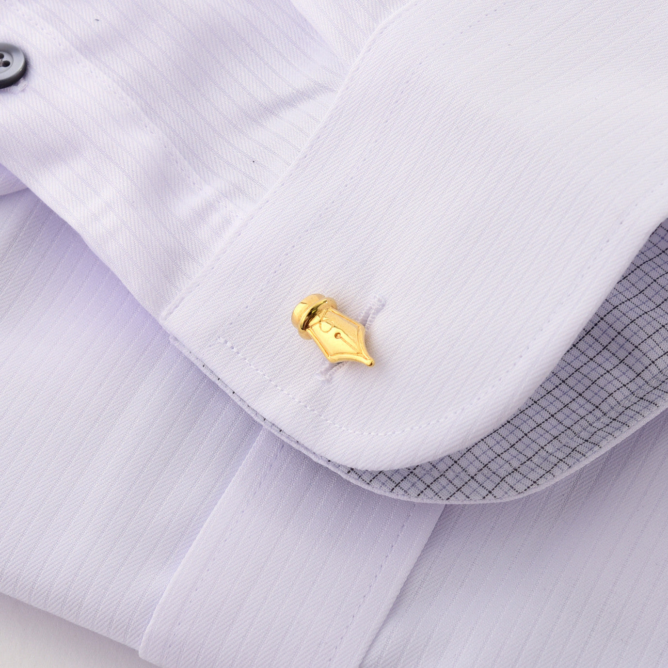 Men's Cuff Links Button Pentip (Silver/Gold)