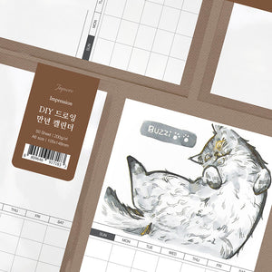Wearingeul - Jaquere Impression Paper DIY Calendar A6 (50 sheets)