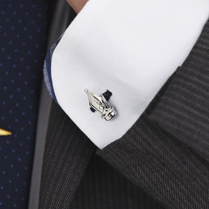 Men's Cuff Links Button Pentip (Silver/Gold)