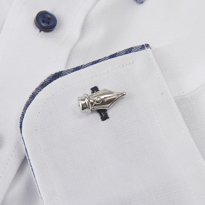 Men's Cuff Links Button Pentip (Silver/Gold)