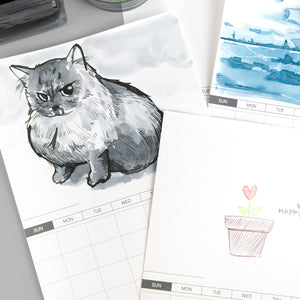 Wearingeul - Jaquere Impression Paper DIY Calendar A6 (50 sheets)