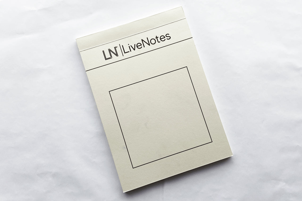 LiveNotes A5 Black/White Notepad (Plain/Lined)