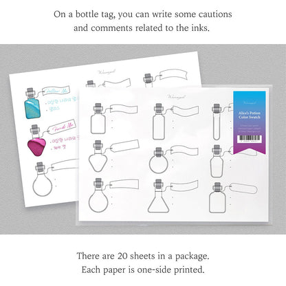 Wearingeul - Jaquere Alice's Potion Ink Color Swatch (A5/20 Sheets)