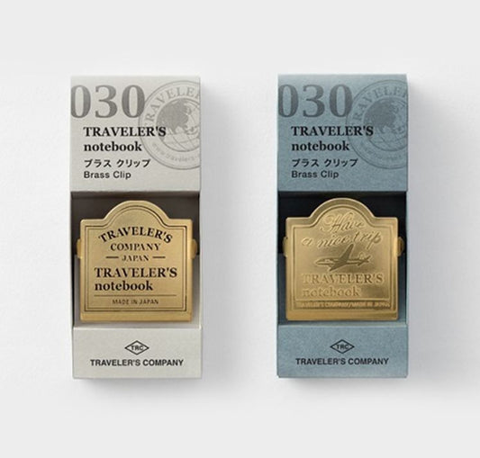 Traveler's Notebook Brass Clip TRC Logo