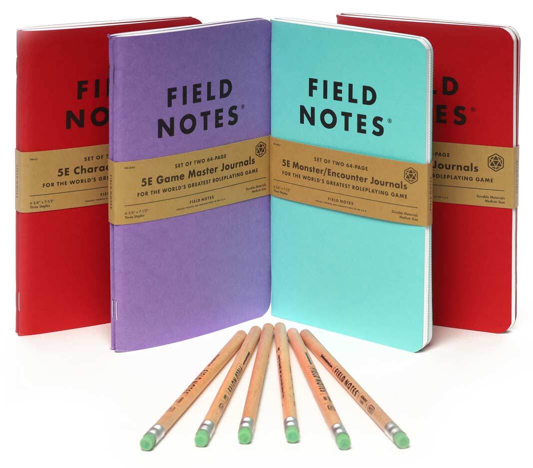 Field Notes 5E Gaming Journals (Character/Game Master/Monster Encounter)