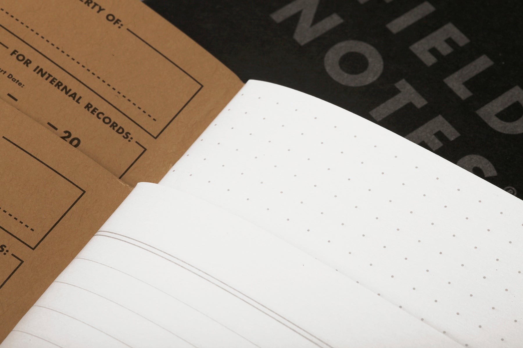 Field Notes Pitch Black Dot-Graph and Ruled Paper