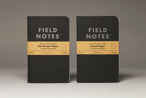 Field Notes Pitch Black Dot-Graph and Ruled Paper
