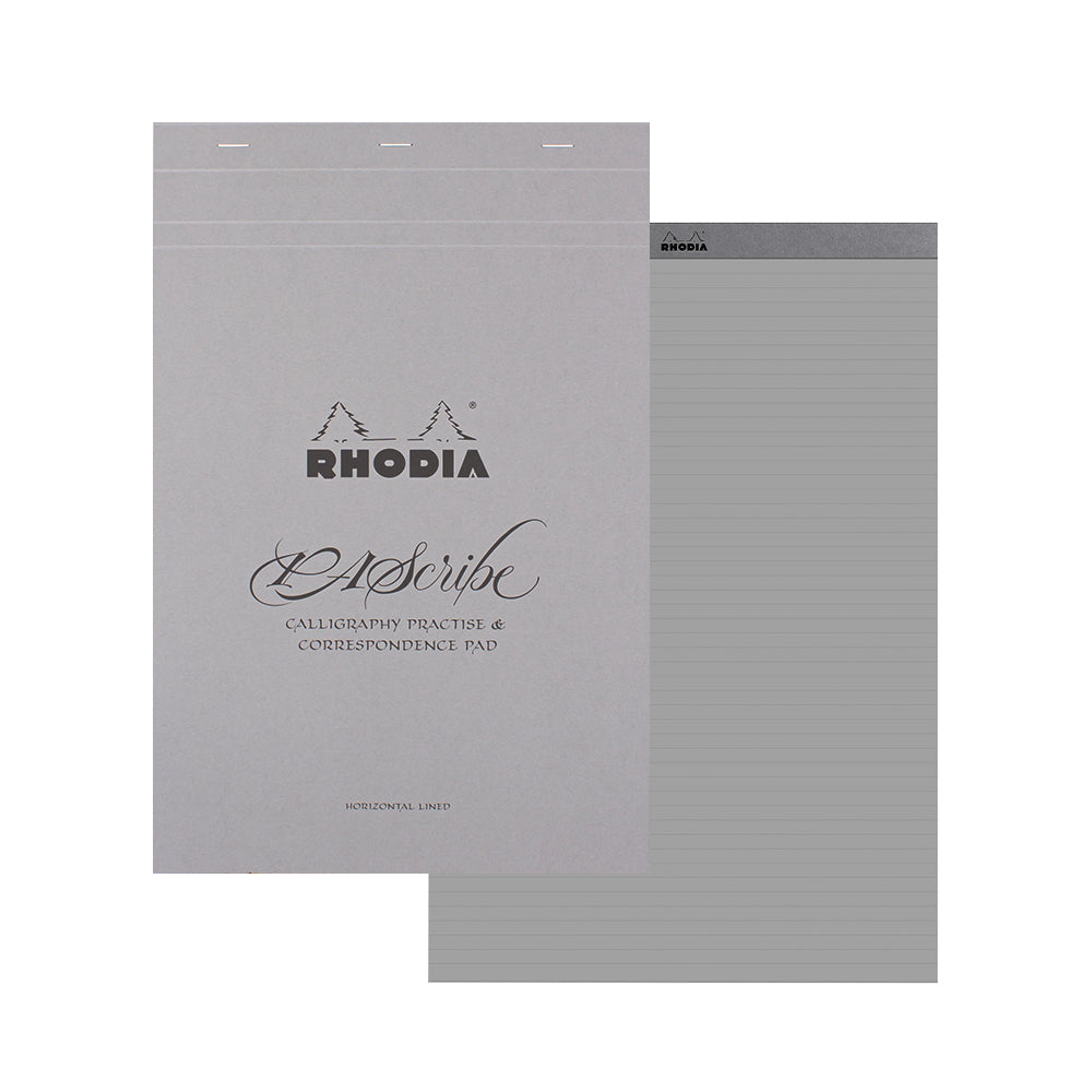 Rhodia Calligraphy Pad (Horizontal Line) Carbon Black/Grey Maya