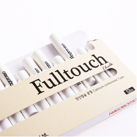 HAGOROMO Fulltouch Color Chalk 1 Box [12 Pcs / White]