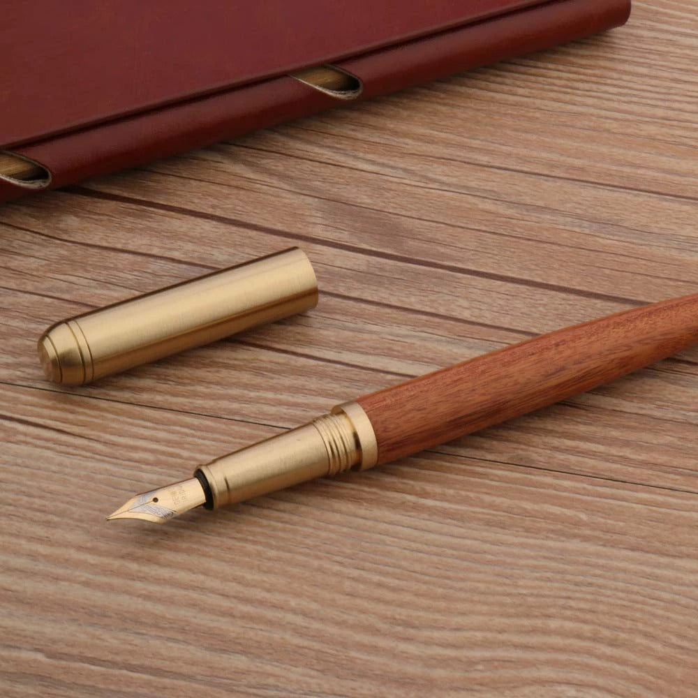 Wooden Fountain Pen Brass Rosewood