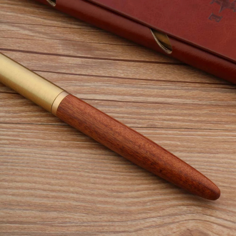 Wooden Fountain Pen Brass Rosewood