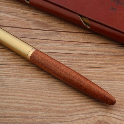 Wooden Fountain Pen Brass Rosewood