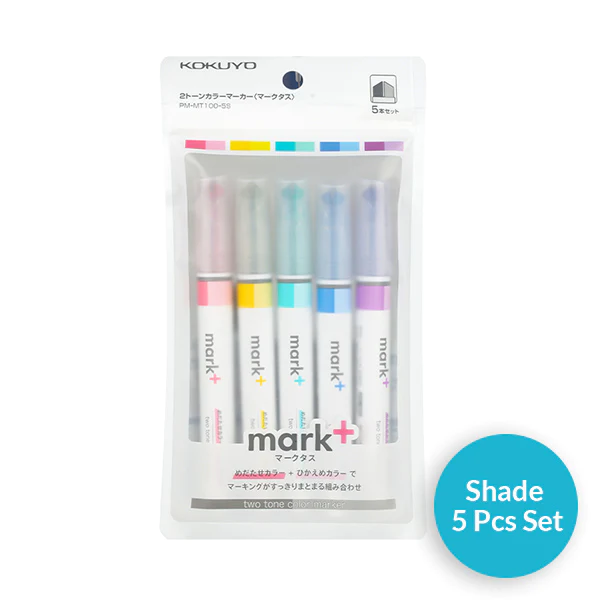 Kokuyo Marktus Two Tone Highlighters (Set of 5)