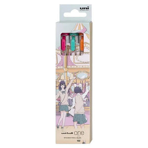 Uni-ball One School Girl Uniform Set (0.38) Gel Pens - Limited Edition