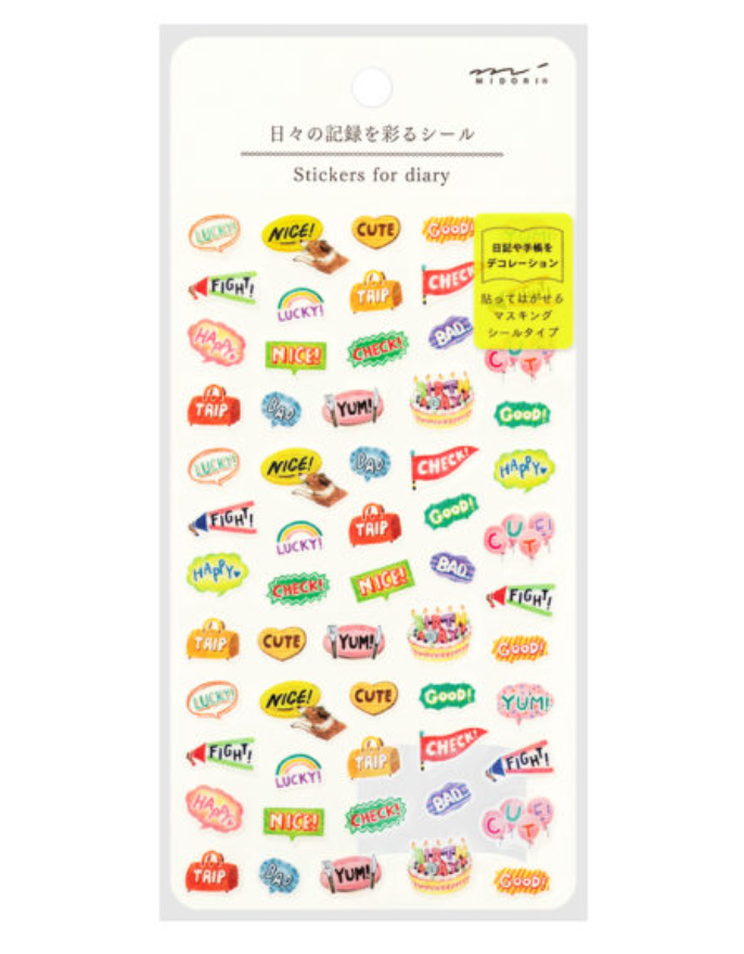 Midori Stickers for Diary Daily Records