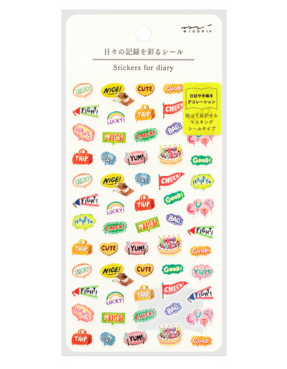 Midori Stickers for Diary Daily Records