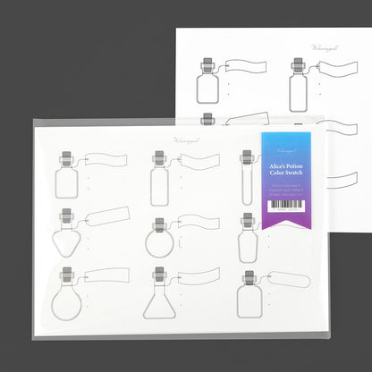 Wearingeul - Jaquere Alice's Potion Ink Color Swatch (A5/20 Sheets)