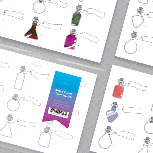 Wearingeul - Jaquere Alice's Potion Ink Color Swatch (A5/20 Sheets)