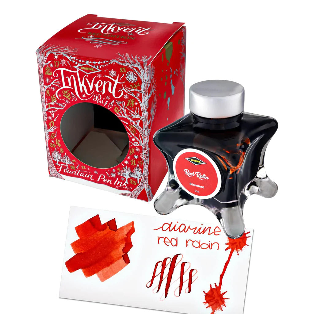 Diamine Inkvent Fountain Pen Ink (50ml) Red Edition- Standard