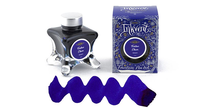 Diamine Inkvent Fountain Pen Ink (50ml) Blue Edition - Sheen