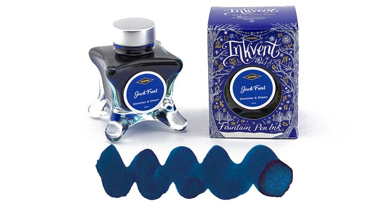 Diamine Inkvent Fountain Pen Ink (50ml) Blue Edition - Shimmer & Sheen
