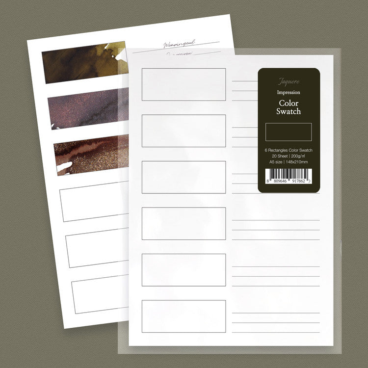 Wearingeul - Jaquere Impression Ink Color Swatch Paper A5 (20 sheets)