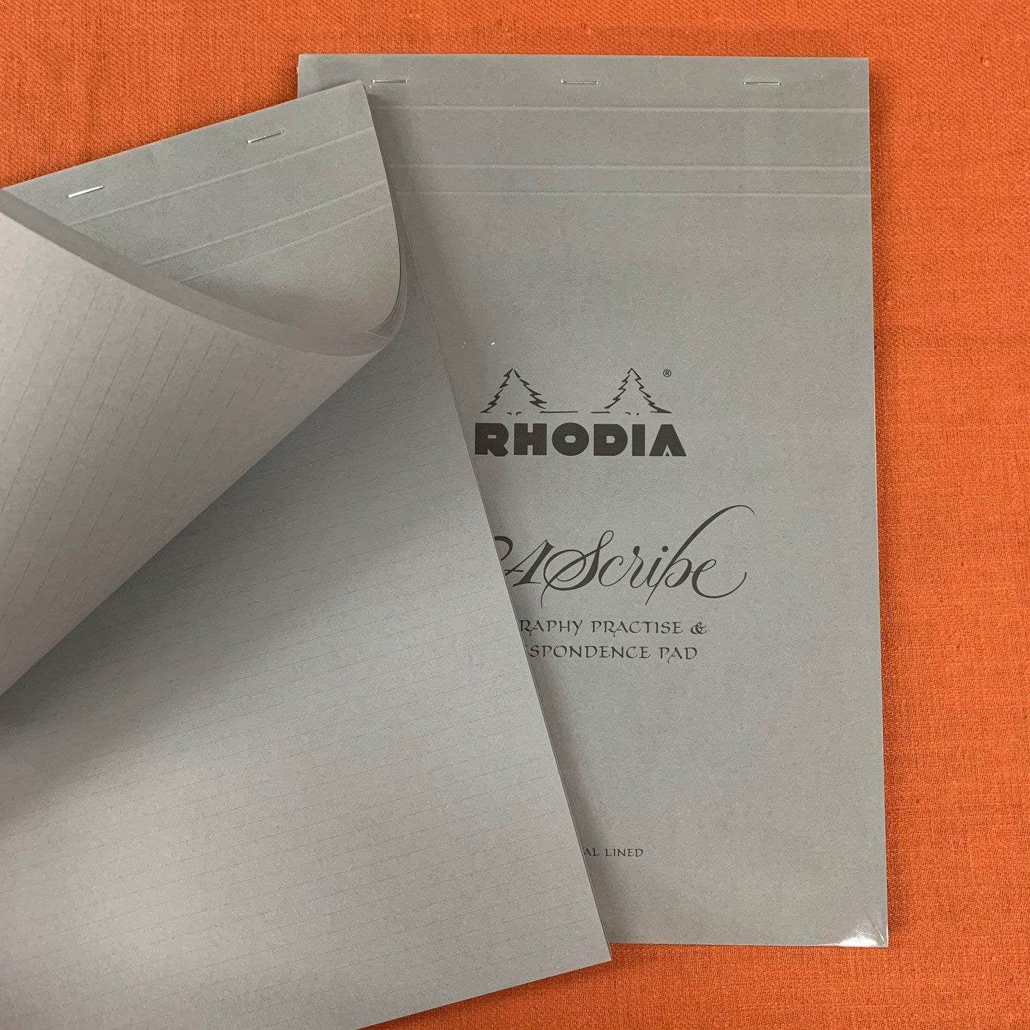 Rhodia Calligraphy Pad (Horizontal Line) Carbon Black/Grey Maya